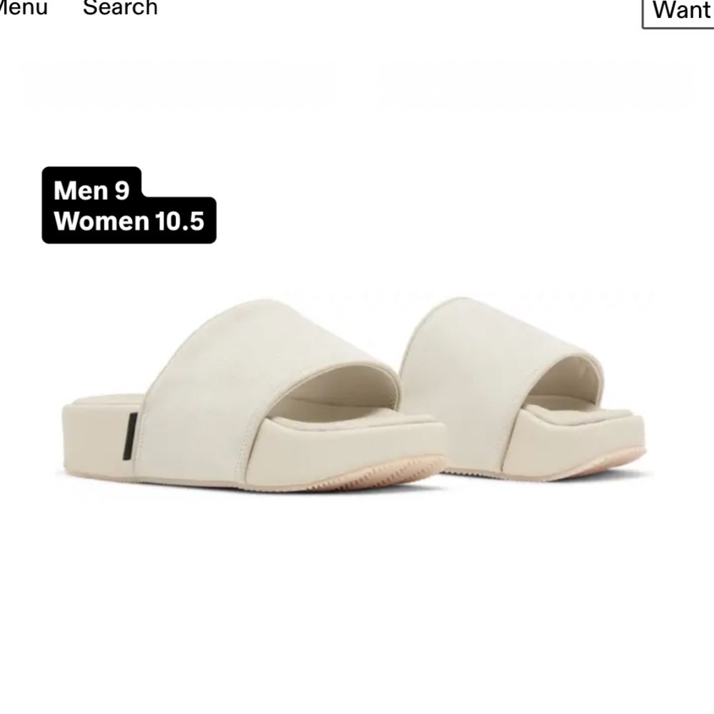 Y-3 Cream Slide Sandals